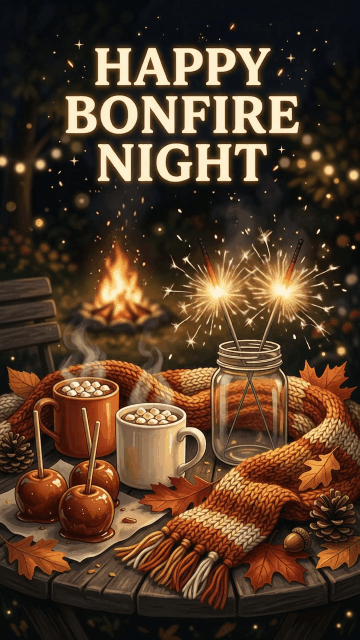 Happy Bonfire Night Fireworks Animated Card – Free Bonfire Night eCard ...